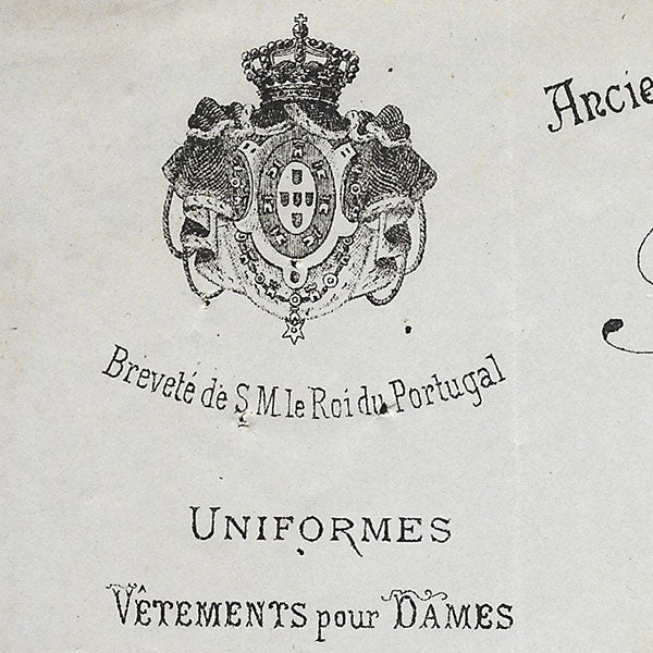 Bousquet Frères - Facture du tailleur, 4 Boulevart des Italiens à Paris (1896)