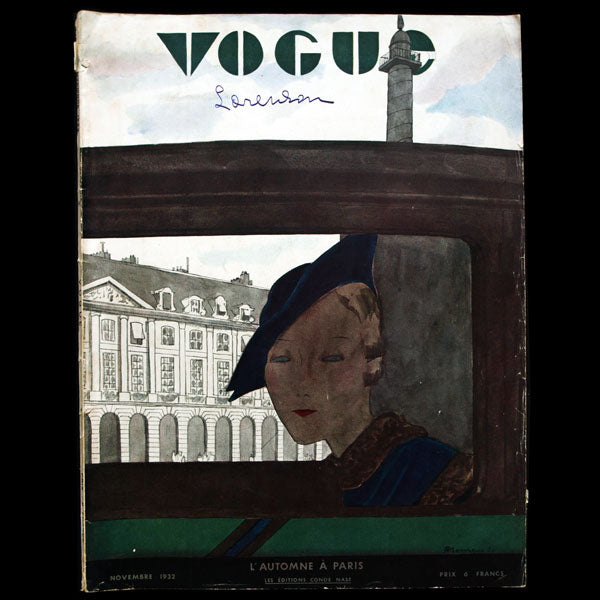 Vogue France (1er novembre 1932), couverture de Pierre Mourgue