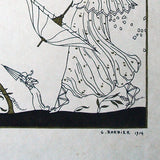 George Barbier - Le Coup de Vent, tiré à part pour Modes et Manières d'Aujourd'hui (1914)