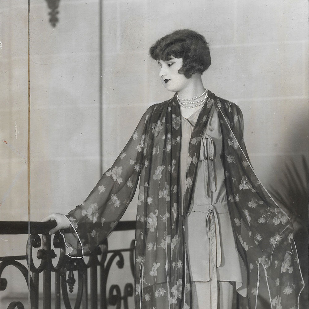 Beer - Pyjama de crêpe de Chine et de mousseline de soie (circa 1925-1930)