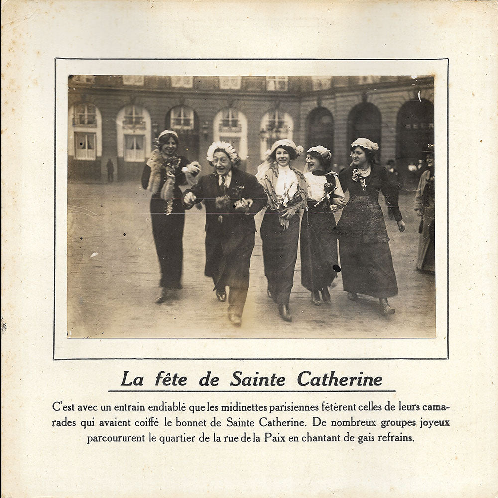 Sainte-Catherine - Catherinettes place Vendôme devant la maison Beer (circa 1910)