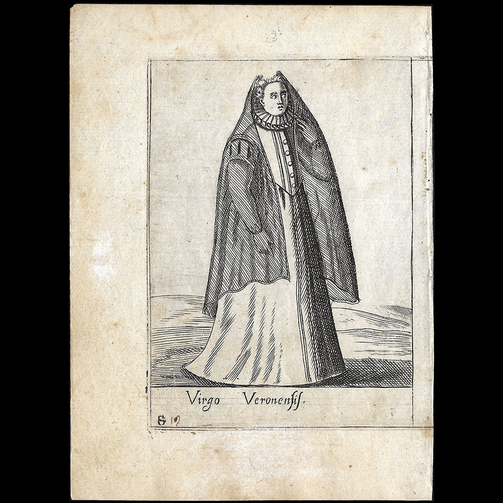 Alessandro Fabri - Diversarum Nationum Ornatus, Jeune Femme de Vérone d'après Pietro Bertelli (1593)