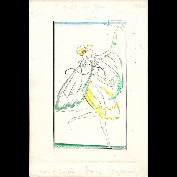 Le Goût du Jour - Robe de Jeune Fille, planche n°12 de Robert Bonfils, épreuve avant la lettre (1920)
