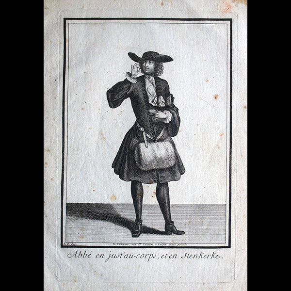 Bonnart - Abbé en just'au-corps, et en Stenkerke (circa 1695)