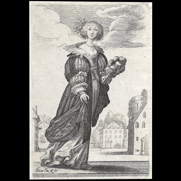 Abraham Bosse - Le Jardin de la Noblesse Française - Figure féminine (1629)