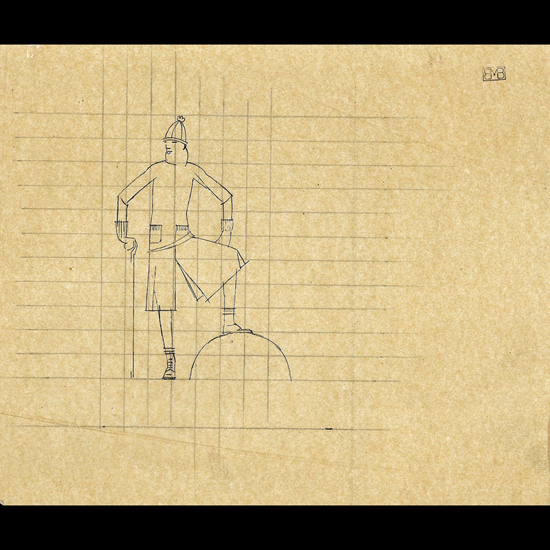 Mary Nowitzky - Projet de publicité, dessin de Bernard Boutet de Monvel (circa 1926)