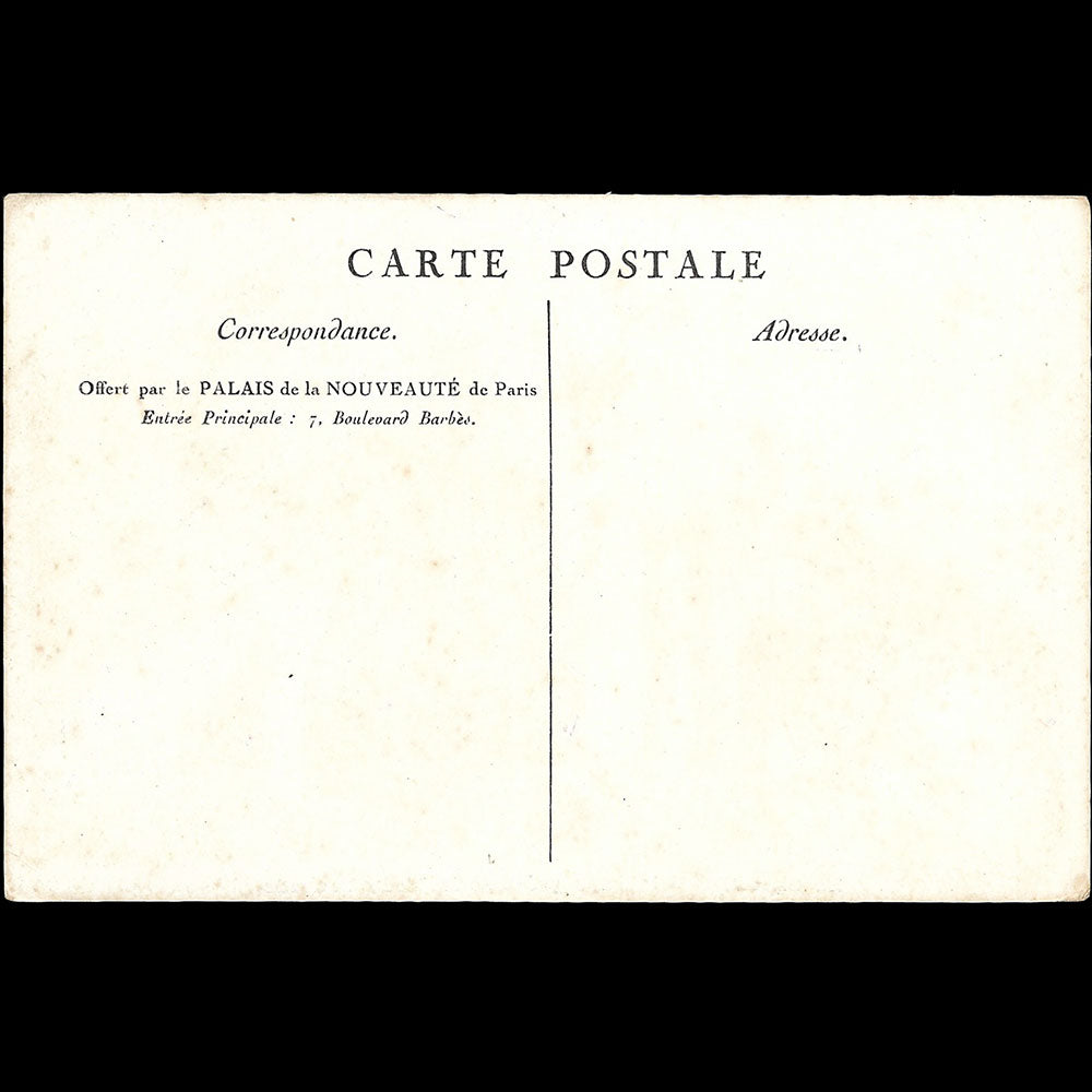 Palais de la Nouveauté - Le Chevalier Printemps présente la Mode Nouvelle, carte illustrée par Umberto Brunelleschi (circa 1920)