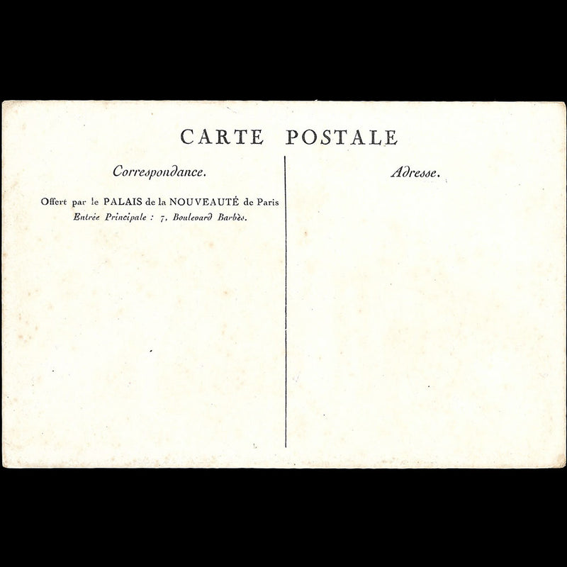 Palais de la Nouveauté - Le Chevalier Printemps présente la Mode Nouvelle, carte illustrée par Umberto Brunelleschi (circa 1920)