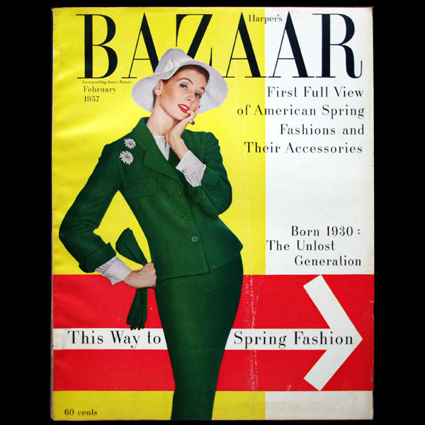 Harper's Bazaar (1957, février), couverture de Richard Avedon