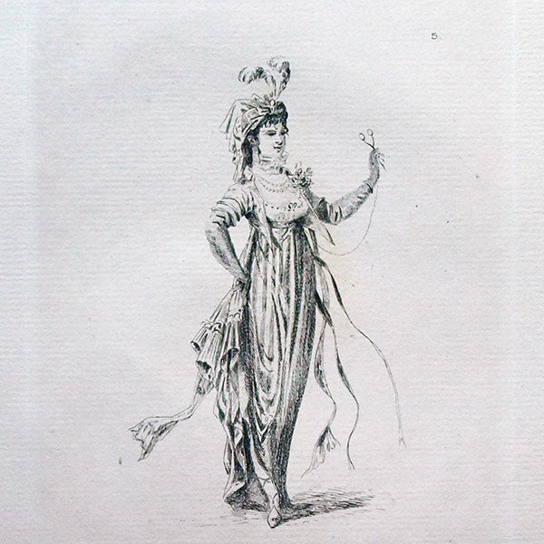 Costumes du directoire tirés des Merveilleuses par Guillaumot, exemplaire en noir (1875)