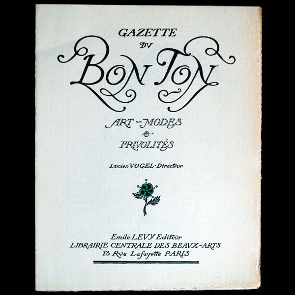 Gazette du Bon Ton, plaquette de présentation de la revue (1912)