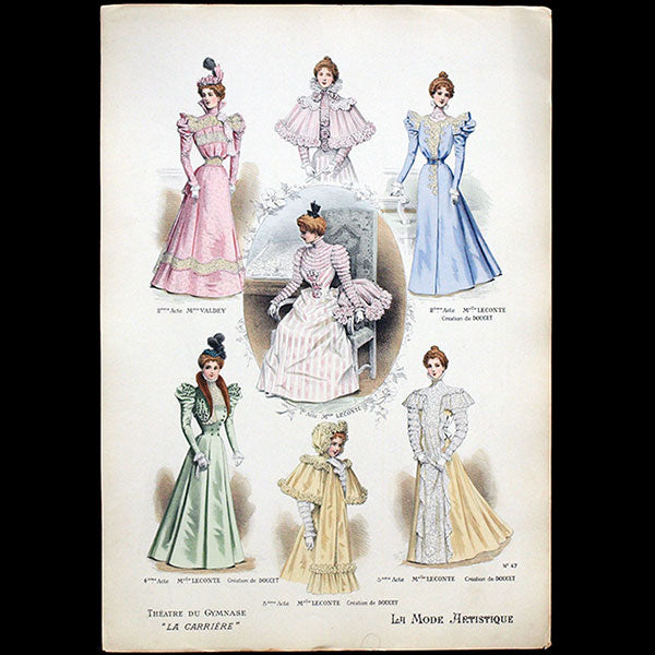 Doucet - Costumes de la pièce La Carrière, gravure de La Mode Artistique (1897)