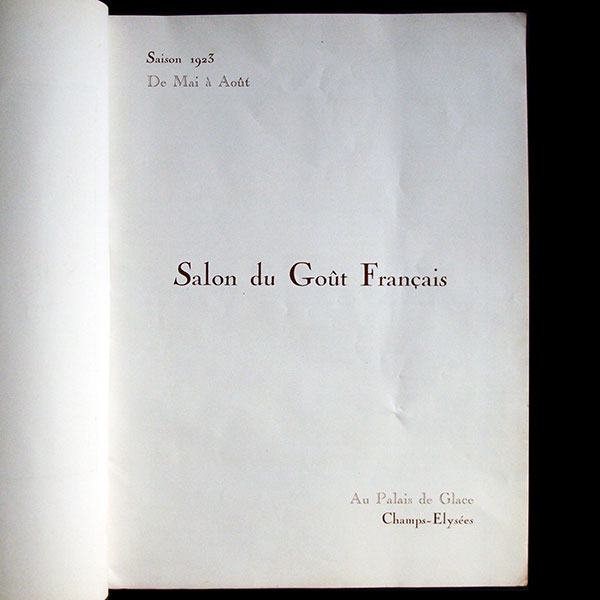 Programme du Salon du Goût Français (1923)