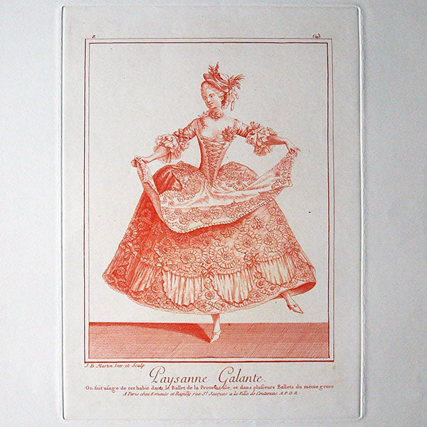 Gallerie des Modes et Costumes Français, 1778-1787, gravure n° Z 143, Paysanne Galante (1779), copie postérieure du XXème siècle