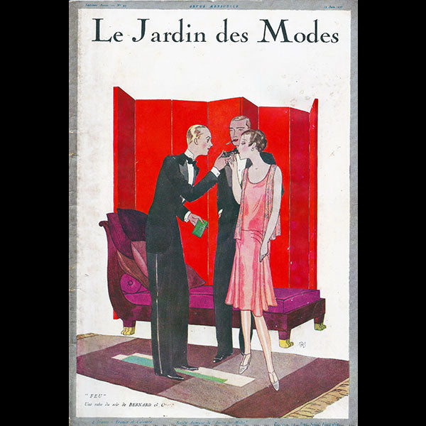 Le Jardin des Modes, n°95, 15 juin 1927, couverture de Pierre Mourgue