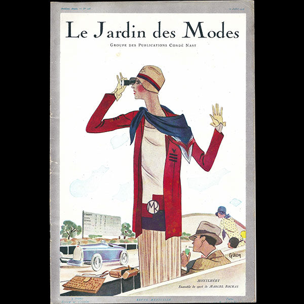 Le Jardin des Modes, n°108, 15 juillet 1928, couverture d'Hubert Giron