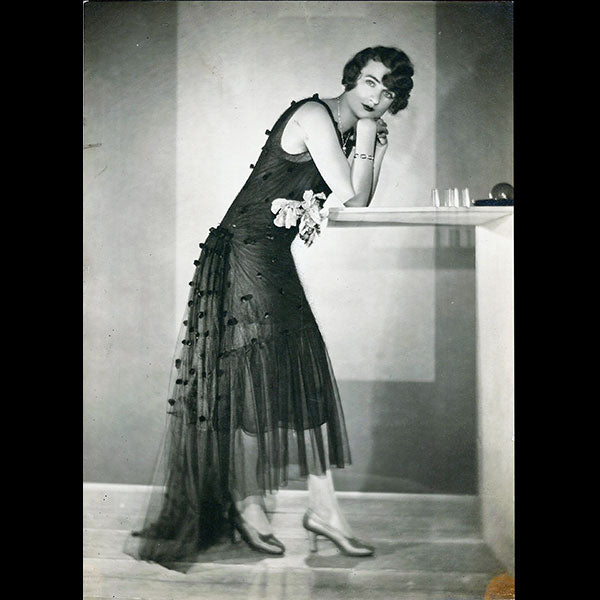 LouiseBoulanger - Robe du soir en tulle noir (1929)