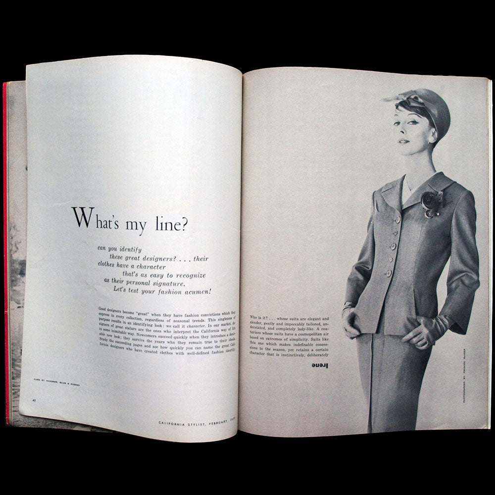 California Stylist, February 1959, couverture de Frances Blaker