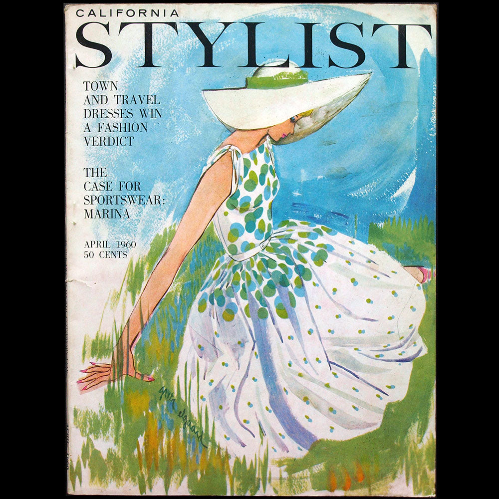 California Stylist, April 1960, couverture de Greta Elgaard