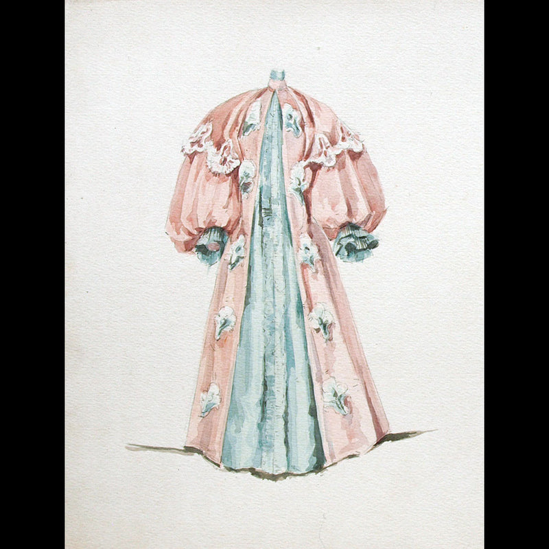 Calvayrac - Dessin d'un manteau (circa 1894)