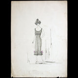 Calvayrac - Dessin d'une combinaison pantalon cache-corset (1898)