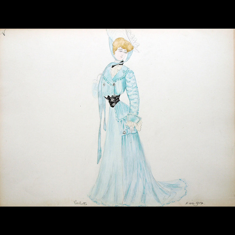 Calvayrac - Réunion de 12 dessins pour l'hiver 1904