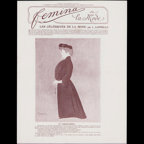 Fémina et la mode - Les Célébrités de la Mode par L. Cappiello (1903)