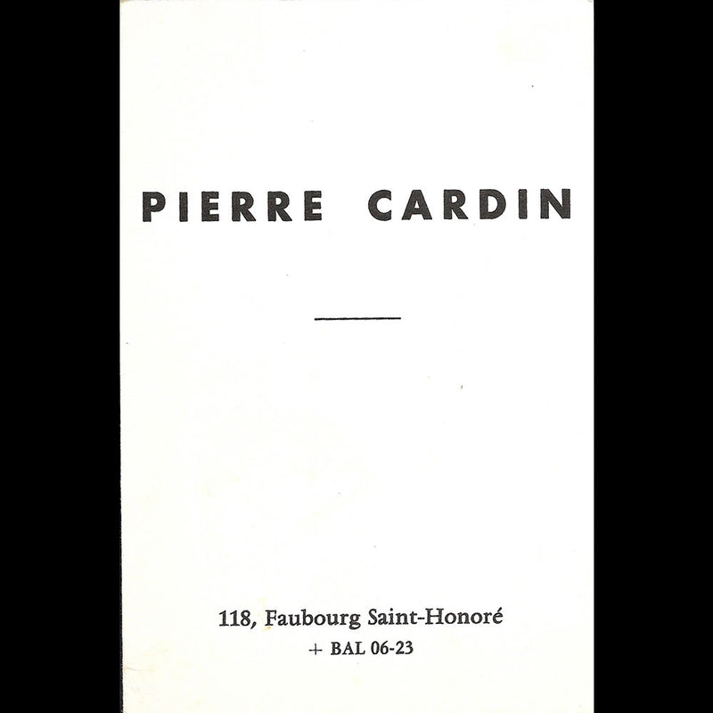 Pierre Cardin - Carnet de défilé, circa 1960