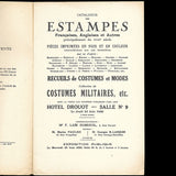Estampes Françaises, Anglais et Autres, Costumes Militaires, Modes, etc. - Catalogue de vente (1926)