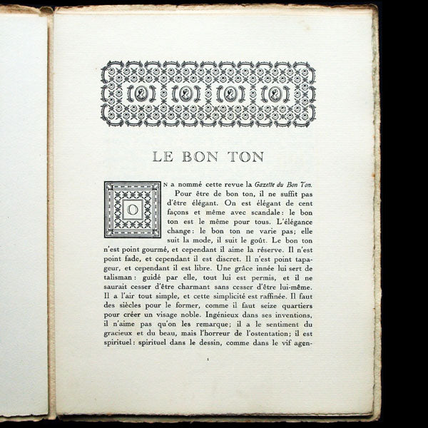 Gazette du Bon Ton (n°1, 1912)