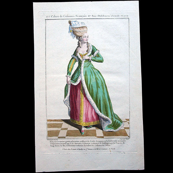 Gallerie des Modes et Costumes Français, 1778-1787, gravure n°R 97, Robe à la Levantine (1779)