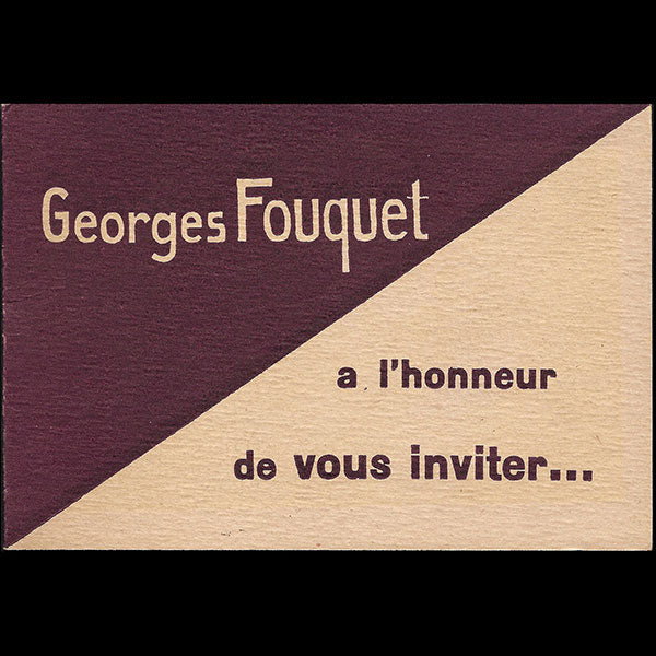 Fouquet - Carte d'invitation de la maison de joaillerie pour une exposition (circa 1930s)