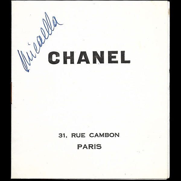 Chanel - Carnet de défilé, 1963