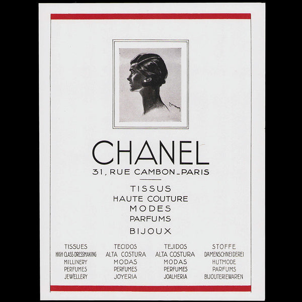 Chanel, 31 rue Cambon, Paris - Tissus, Haute Couture, Modes, Parfums, Bijoux - Publicité parue en 1931