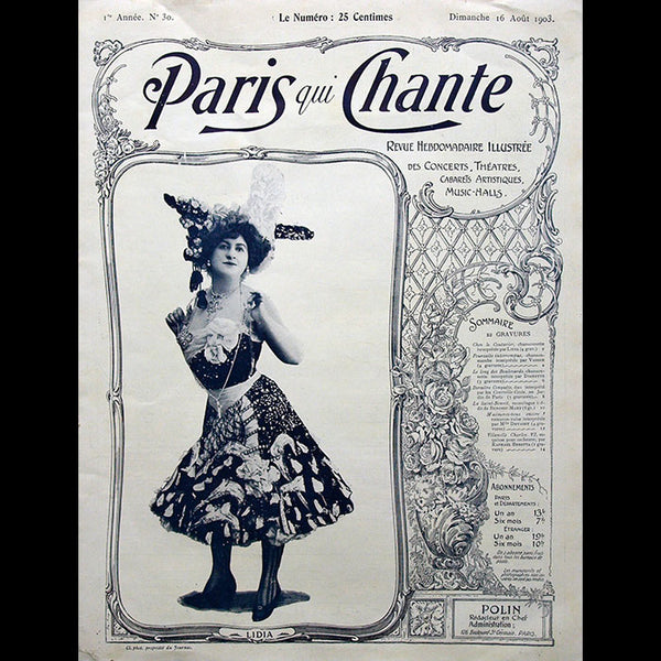 Chez le Couturier - Chanson interprétée par Lidia (1903)