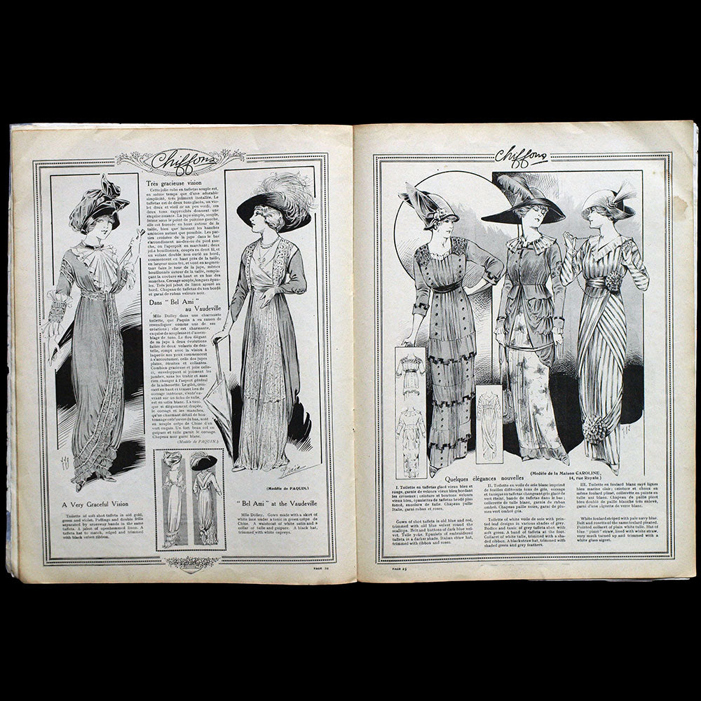 Chiffons, 20 avril 1912, couverture de Reutlinger