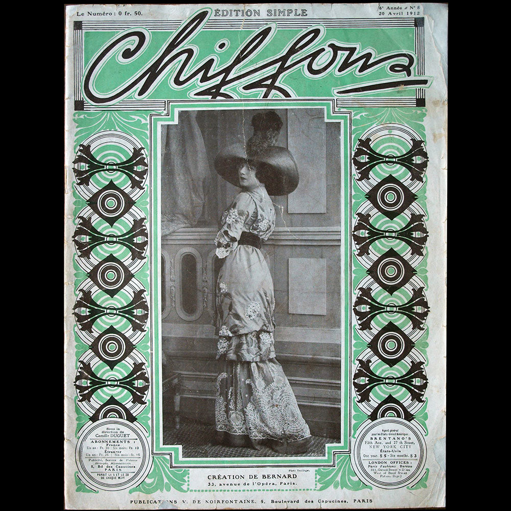 Chiffons, 20 avril 1912, couverture de Reutlinger