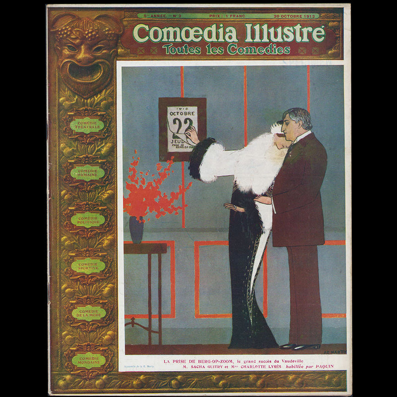 Comoedia illustré (20 octobre 1912), couverture d'André-Edouard Marty