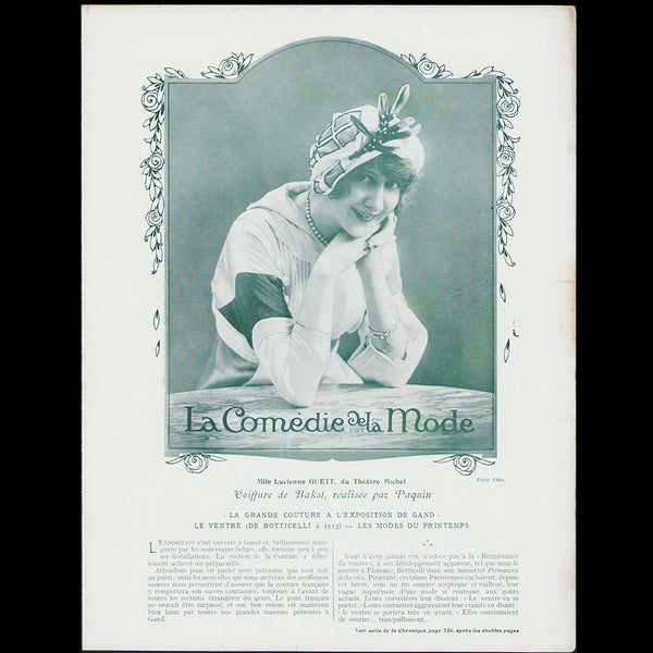 Comoedia illustré - Robes Style Bakst réalisées par Paquin (5 mai 1913)