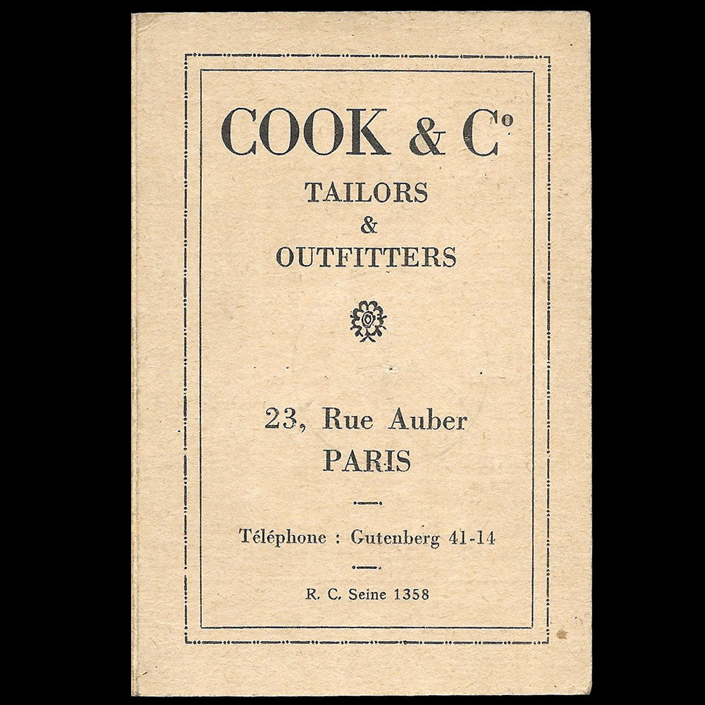 Cook & cie - Guide pour s'habiller correctement en toutes circonstances (1928)