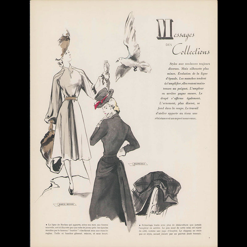 Croquis, Créations Parisiennes et Chapeaux élégants, hiver 1942-1943