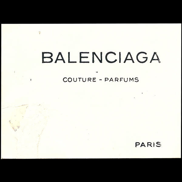 Balenciaga - Carte, circa 1960