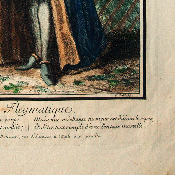 Le Flegmatique, gravure de Bonnart (circa 1680)
