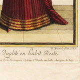 Fille de Qualité en habit D'esté, gravure d'Arnoult (1687)
