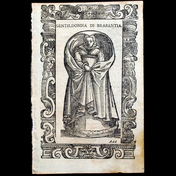 Vecellio - Costumes anciens et modernes, De gli Habiti antichi et moderni di Diuerse Parti del Mondo, Femme noble du Brabant ou d'Anvers (1590)