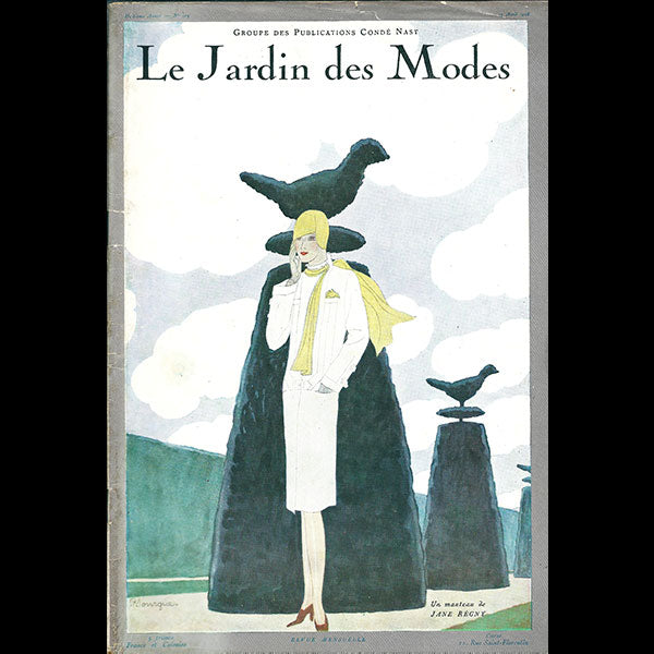Le Jardin des Modes, n°105, 15 avril 1928, couverture de Pierre Mourgue