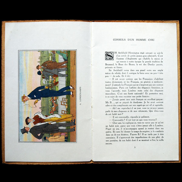 British Tailors, Conseil d'un Homme Chic, illustrations de Bernard Boutet de Monvel (1913)
