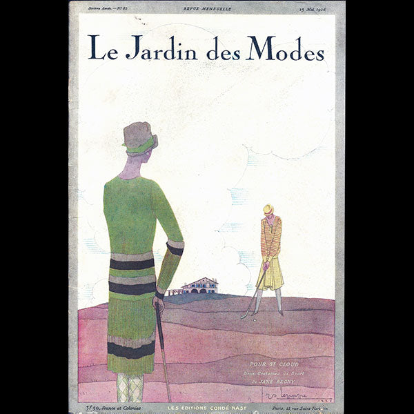 Le Jardin des Modes, n°82, 15 mai 1926, couverture de Georges Lepape