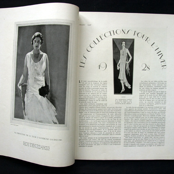 Vogue France (1er octobre 1928), couverture de Pierre Brissaud