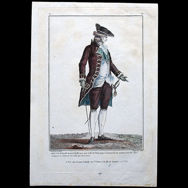 Gallerie des Modes et Costumes Français, 1778-1787, gravure n° T 110, Habit à la Polonaise par Leclerc (1779)